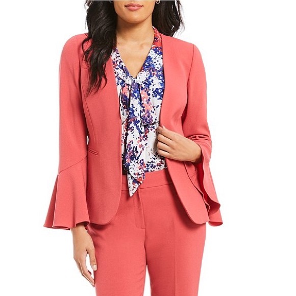 TAHARI Bell Sleeves Pink Blazer - Picture 7 of 7
